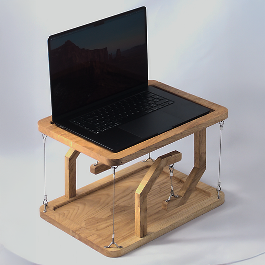 Oak Tensegrity Laptop Riser