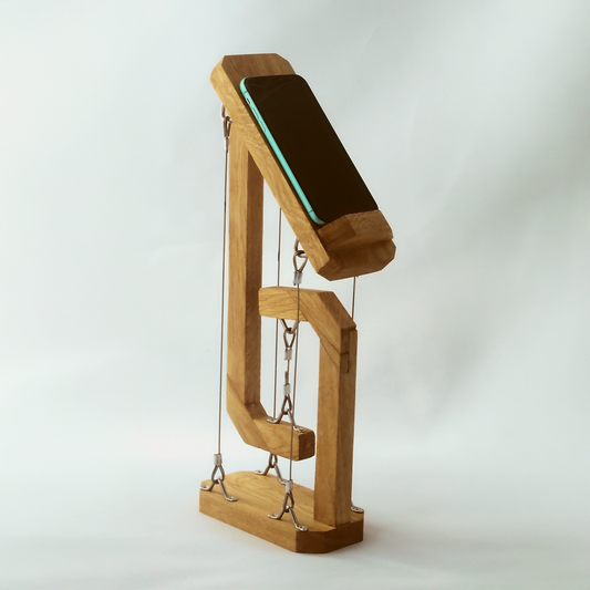 Oak Tensegrity Phone Stand