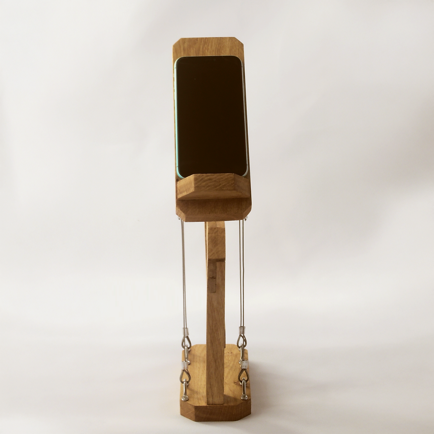 Oak Tensegrity Phone Stand